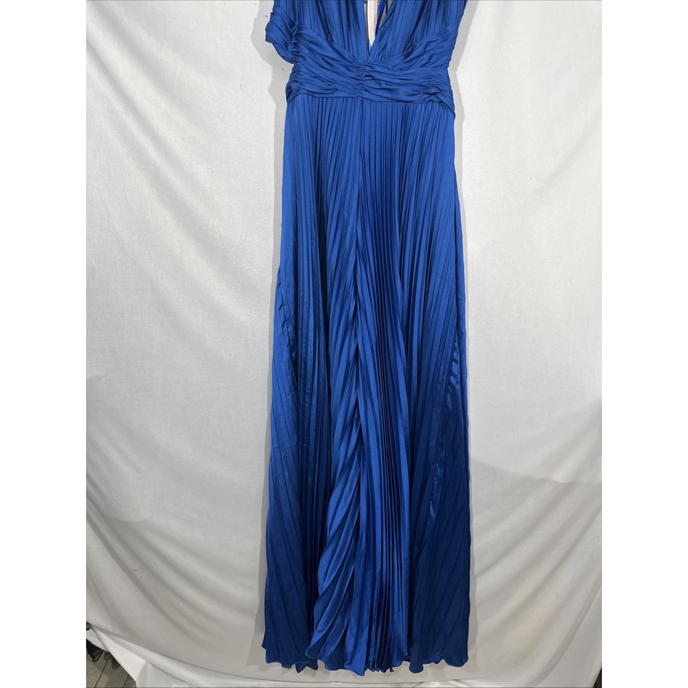 NWT IEENA Mac Duggal [ 12 ] 27361 Ruffe Cap Sleeve Cutout Pleated Jumpsuit S2046 - Picture 10 of 13